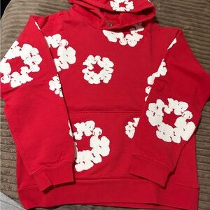 Red and white Denim tears